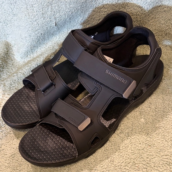 Shimano Black Men’s Velcro Strap Cycling Sandals sz 12.3 main image 7